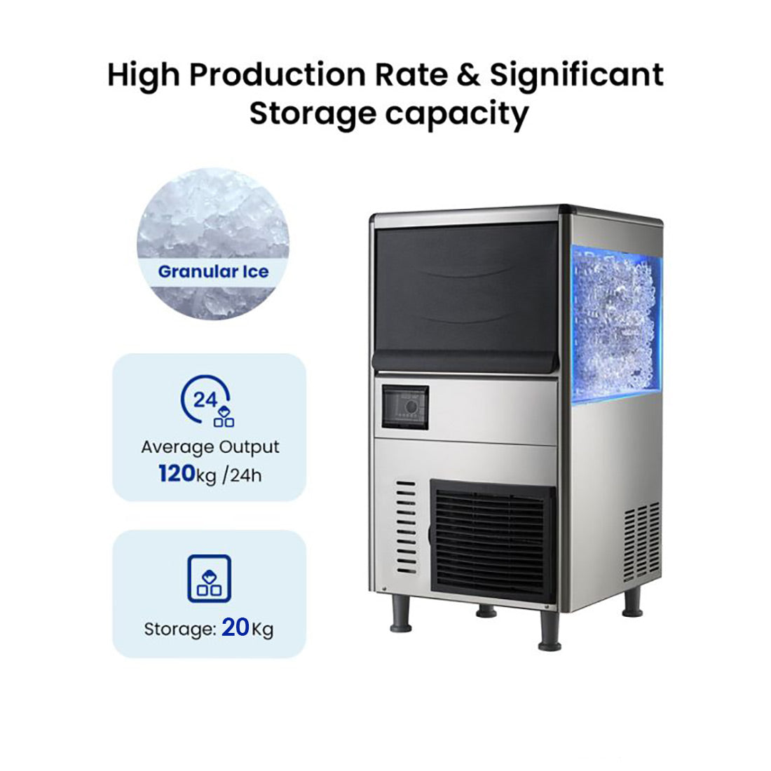 Blizzard Underbench Granular Ice Maker 60Kg - SN-068F