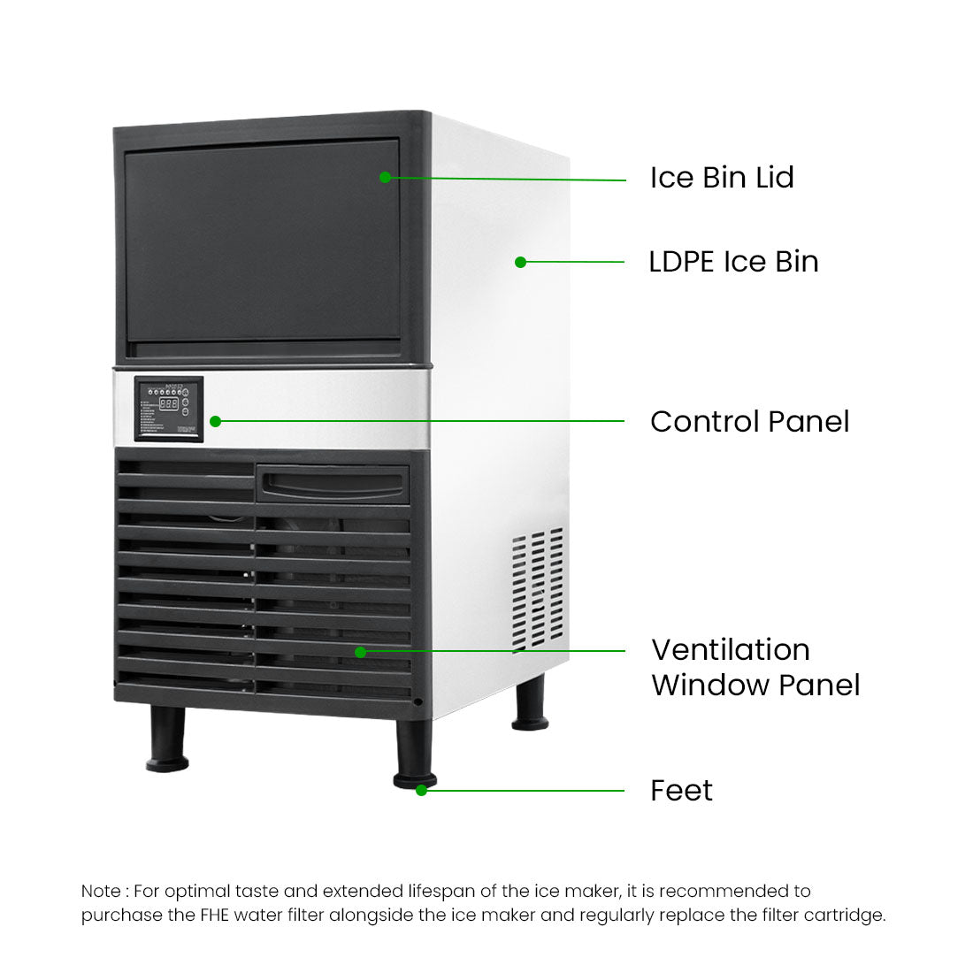 Blizzard Under Bench Ice Maker Air Cooled - SN-80P