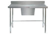Simply Stainless Sink Bench with Splashback SS05.1200C LB