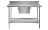 Simply Stainless Sink Bench with Splashback SS05.1800C
