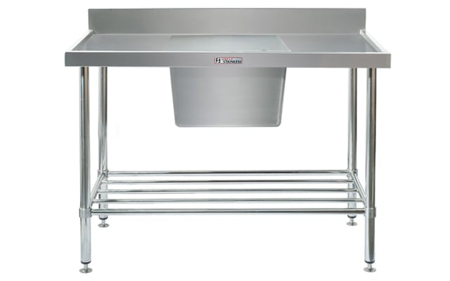 Simply Stainless Sink Bench with Splashback SS05.7.1500C