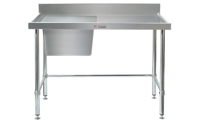 Simply Stainless Sink Bench with Splashback SS05.1200L LB