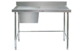 Simply Stainless Sink Bench with Splashback SS05.1800L LB