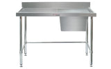 Simply Stainless Sink Bench with Splashback SS05.1500R LB
