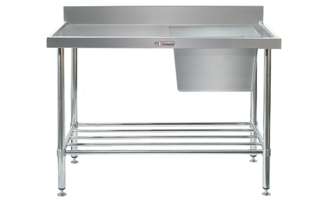 Simply Stainless Sink Bench with Splashback SS05.1200R
