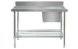 Simply Stainless Sink Bench with Splashback SS05.1800R