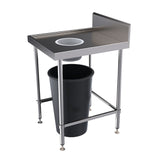 Simply Stainless Sink Bench with Splashback SS05.SH.7.0600