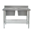 Simply Stainless Double Sink with Splashback SS06.1800