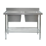 Simply Stainless Double Sink with Splashback SS06.1800