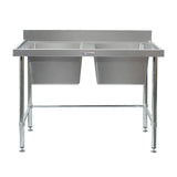 Simply Stainless Double Sink with Splashback SS06.1500 LB