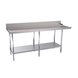 Simply Stainless 1800mm wide Dishwasher Outlet Bench SS07.1800L