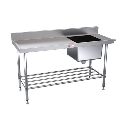 Simply Stainless 900mm wide Dishwasher Inlet Bench SS08.0900L