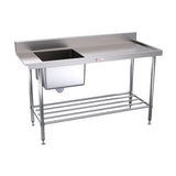 Simply Stainless 1650mm wide Dishwasher Inlet Bench SS08.1650L