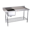 Simply Stainless 1200mm wide Dishwasher Inlet Bench SS08.1200R