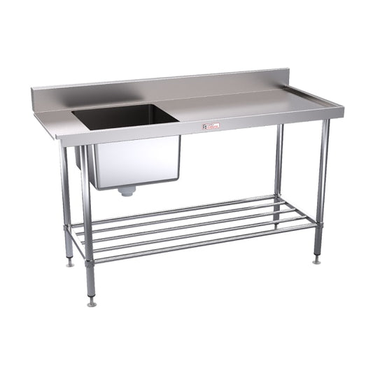 Simply Stainless 1500mm wide Dishwasher Inlet Bench SS08.1500R