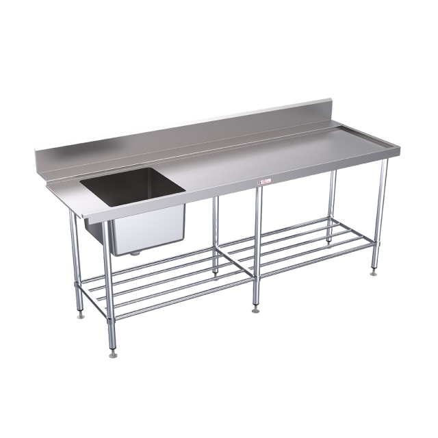 Simply Stainless 1800mm wide Dishwasher Inlet Bench SS08.1800R