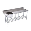 Simply Stainless 2100mm wide Dishwasher Inlet Bench SS08.2100R