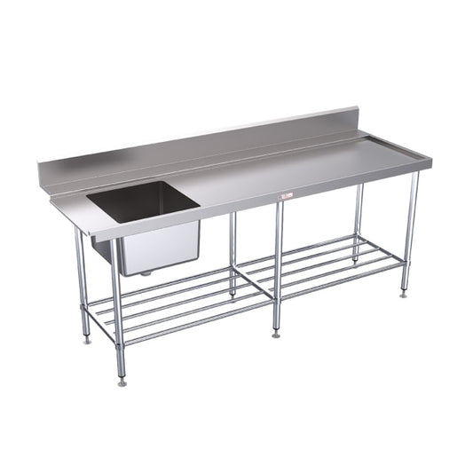 Simply Stainless 1800mm wide Dishwasher Inlet Bench SS08.7.1800R
