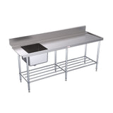 Simply Stainless 1800mm wide Dishwasher Inlet Bench SS08.7.1800R