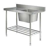 Simply Stainless 1200mm wide Dishwasher Inlet Bench SS08.1200L