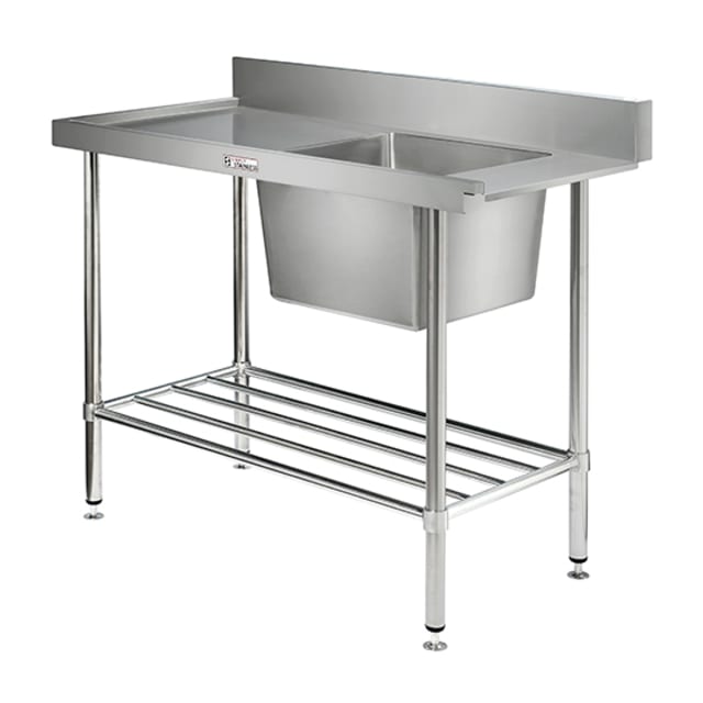 Simply Stainless 1200mm wide Dishwasher Inlet Bench SS08.7.1200L