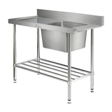 Simply Stainless 1200mm wide Dishwasher Inlet Bench SS08.7.1200R