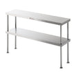 Simply Stainless 1200mm wide Double Bench Over Shelf SS13.1200