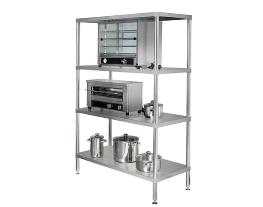 Simply Stainless Adjustable Standard Stainless Steel 4 Tier Shelving SS17.1200SS