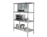 Simply Stainless Adjustable Standard Stainless Steel 4 Tier Shelving SS17.1200SS