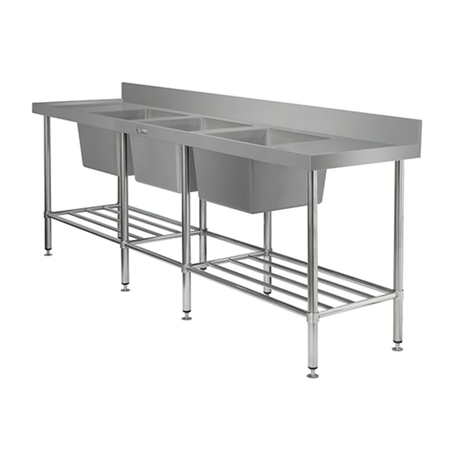 Simply Stainless Triple Bowl Sink Bench SS24.2400.TB
