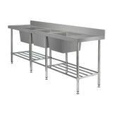 Simply Stainless Triple Bowl Sink Bench SS24.7.2400.TB