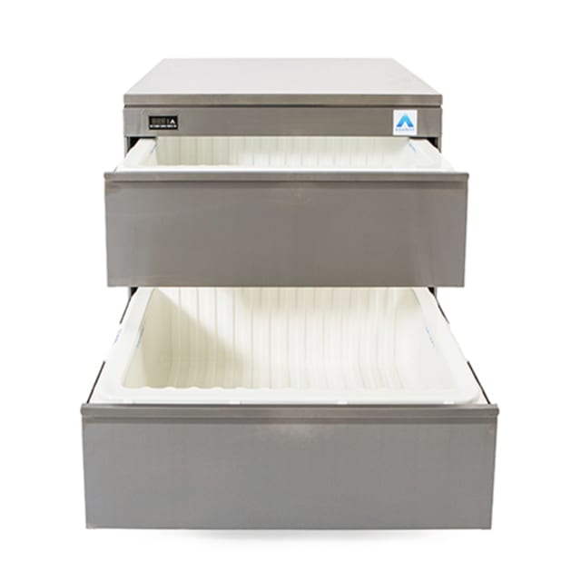Adande Double Dual Temperature Drawers VCR2.CW Standard Castor / Solid Work Top