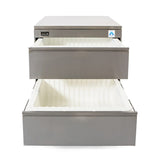 Adande Double Dual Temperature Drawers VCR2.CW Standard Castor / Solid Work Top