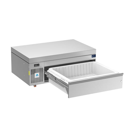 Adande Single Slimline Dual Temperature Drawer Standard Castor / Heatshield Top VLS1.CHS