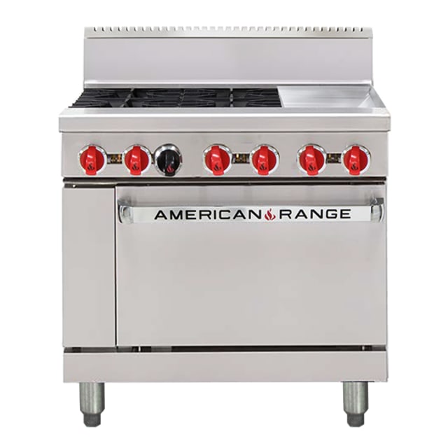 American Range 36" Oven Range AAR.4B.12G.P