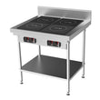 CookTek Helios 900mm wide Freestanding Bench with 2 x Drop-in Front to Back Dual Hob Induction Cooktop HRD.9500.FB25.4.0900