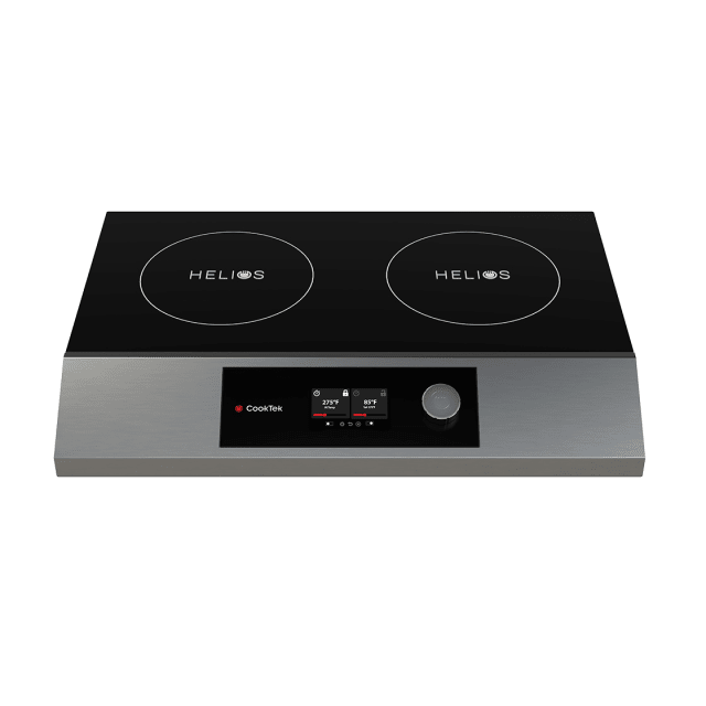 CookTek Helios Dual Hob Side by Side Countertop Induction Cooktop 20 Amp HTF.9500.SS25.4