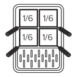 Giorik 1/6 Square Right Handed Pasta Cooker Basket 2003045