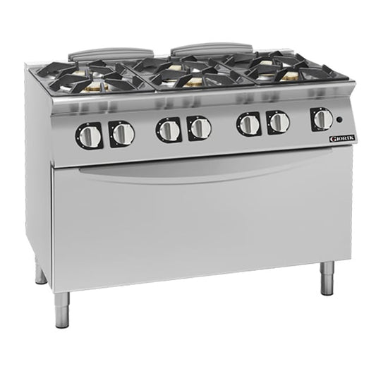 Giorik 700 Series 6 Burner Gas Range on MAXI Gas Oven CG760HT.N