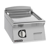 Giorik 700 Series 400mm wide Smooth Satin Chrome Electric Frytop FLE72TCRXT