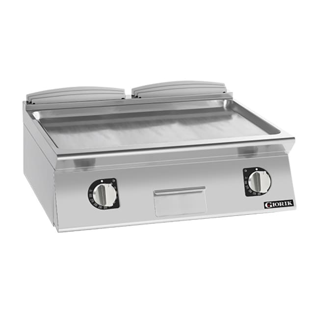 Giorik 900 Series 800mm wide Smooth Satin Chrome Electric Frytop FLE941TCRXT