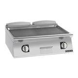 Giorik 900 Series 800mm wide Ribbed Mild Steel Electric Frytop FLE941TFT
