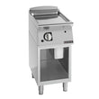 Giorik 700 Series 400mm wide Smooth Satin Chrome Gas Frytop on Open Base FLG72GCRXT.N