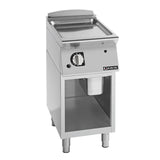 Giorik 700 Series 400mm wide Smooth Satin Chrome Gas Frytop on Open Base FLG72GCRXT.N
