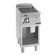 Giorik 700 Series 400mm wide Smooth Mild Steel Gas Frytop on Open Base FLG72GFT.N