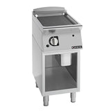 Giorik 900 Series 400mm wide Smooth Mild Steel Gas Frytop on Open Base FLG92GFT.P