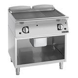 Giorik 700 Series 800mm wide 1/3 Ribbed 2/3 Smooth Mild Steel Plate Gas Frytop on Open Base FMG741GFT.N