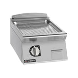 Giorik 900 Series 400mm wide Ribbed Satin Chrome Electric Frytop FRE92TCRXT