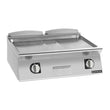 Giorik 900 Series 800mm wide Ribbed Satin Chrome Electric Frytop FRE941TCRXT