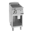 Giorik 700 Series 400mm wide Ribbed Mild Steel Gas Frytop on Open Base FRG72GFT.N